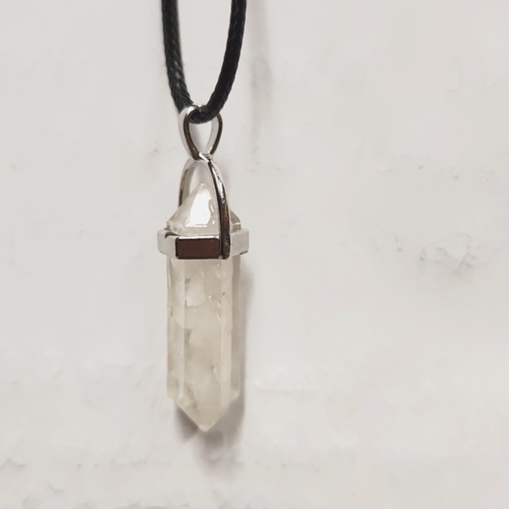 Healing‎ Crystal Pendant Necklace Clear Quartz